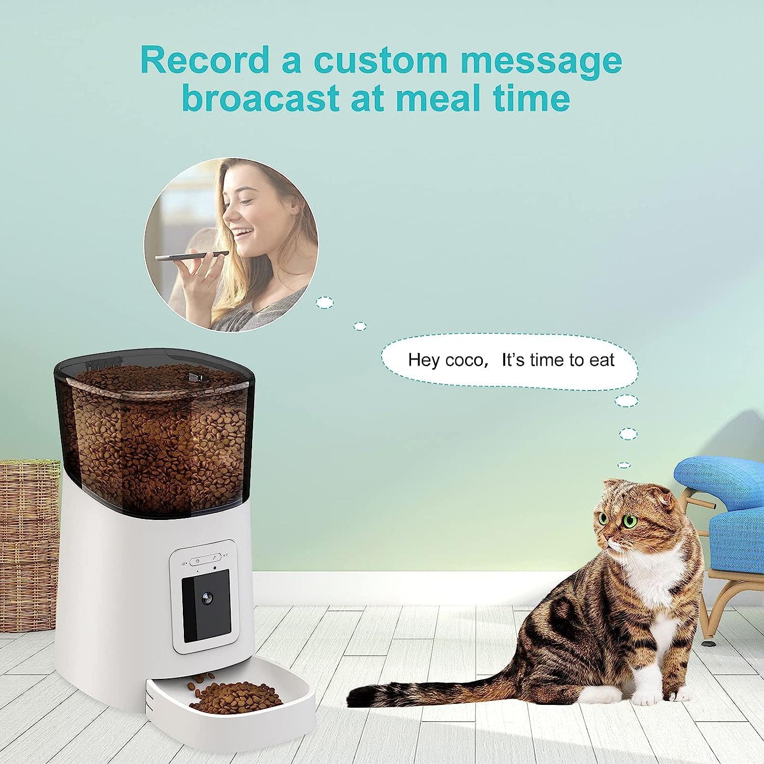 Video Smart Pet Feeder Pet Food Dispenser (HD Camera)